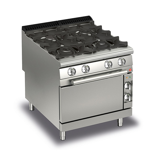 Baron 4 burner gas cook top with gas oven.
