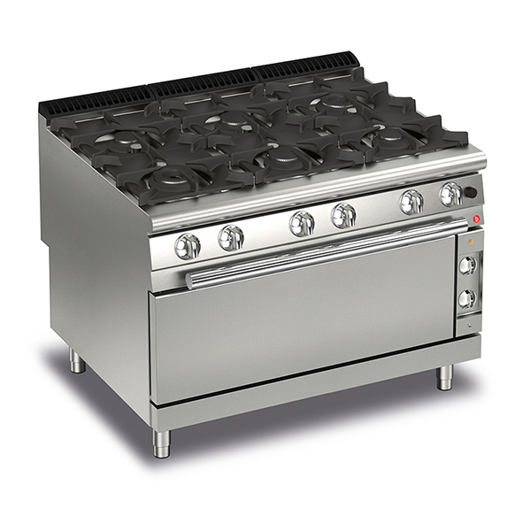 Baron baron 6 burner gas cook top full length gas oven q90pcfl g1205