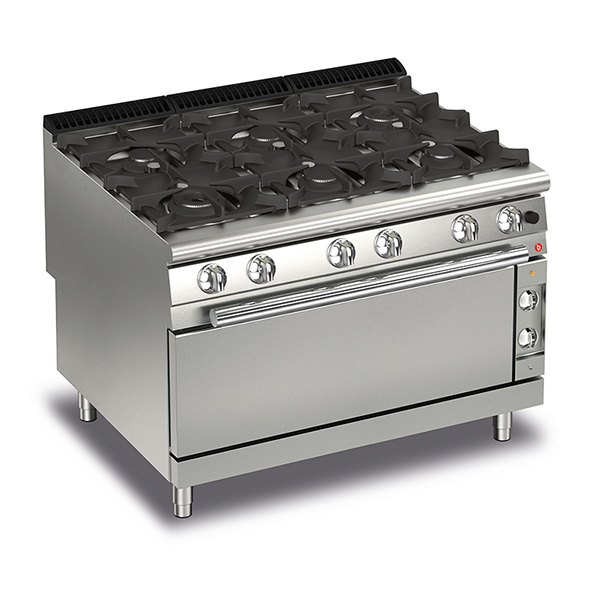 Baron 6 burner gas cook top with full length gas oven.