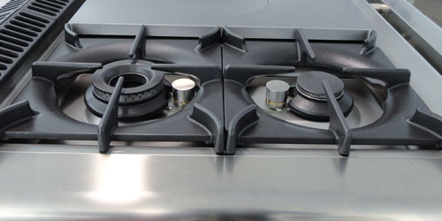Baron commercial cook top burners come with pilot light on each burner and thermocouple safety