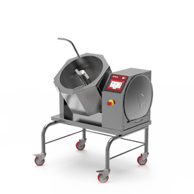 Firex Cucimix model tilting bratt pan featuring the new easy touch control panel